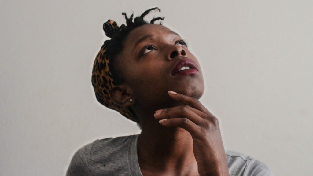 Woman looking up