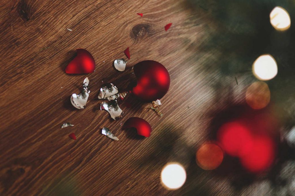 broken Christmas ornament