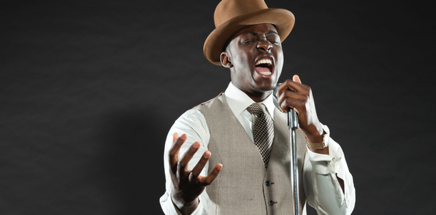 singing young adult man