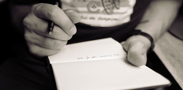 Man writing a letter