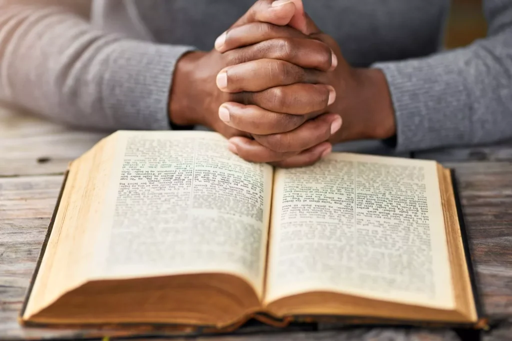 a man reading his Bible, seeking God's will